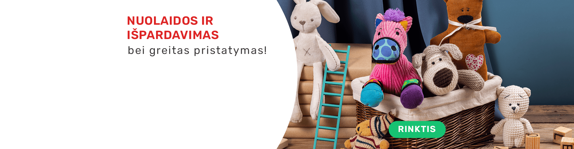 Vaikiškų žaislų išpardavimas internete
