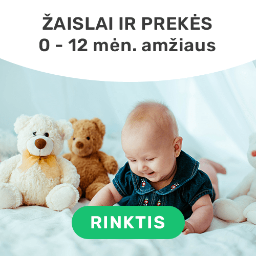 Žaislai ir prekės 0 - 12 mėn. amžiaus vaikams