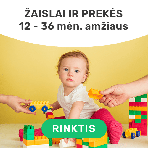 Žaislai ir prekės 12 - 36 mėn. amžiaus vaikams